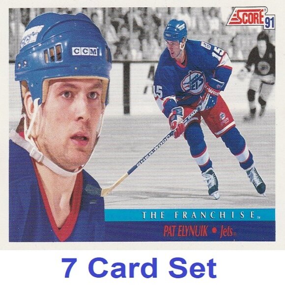 Pat Elynuik Winnipeg Jets NHL Hockey Card Collection - 7 Card Set - Picture 1 of 8